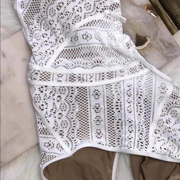 BECCA CROCHET PLUNGE SWIMSUIT - Picture 7 of 8